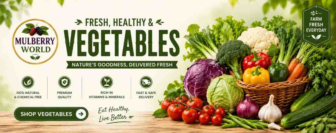 Organic vegetable banner